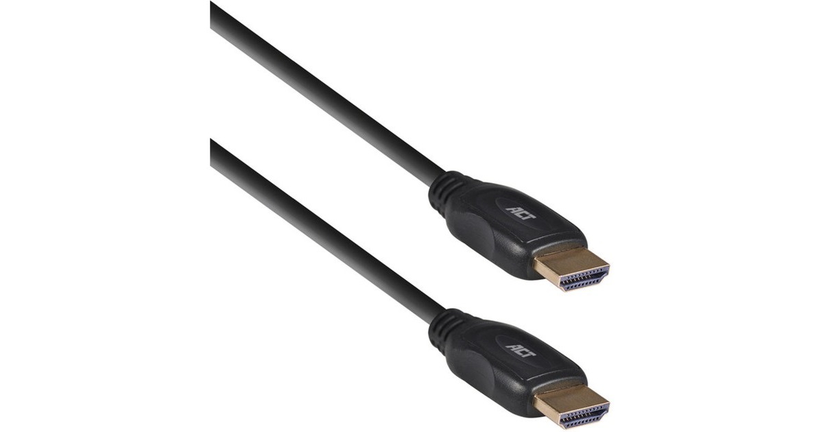 ACT Connectivity2,5 meter HDMI 4K High Speed kabel v2.0 HDMI-A male - HDMI-A male  (Zwart)
