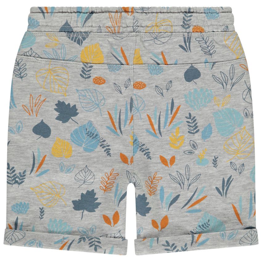 Bermuda molleton imprimé fantaisie pour bébé garçon - Gris clair
