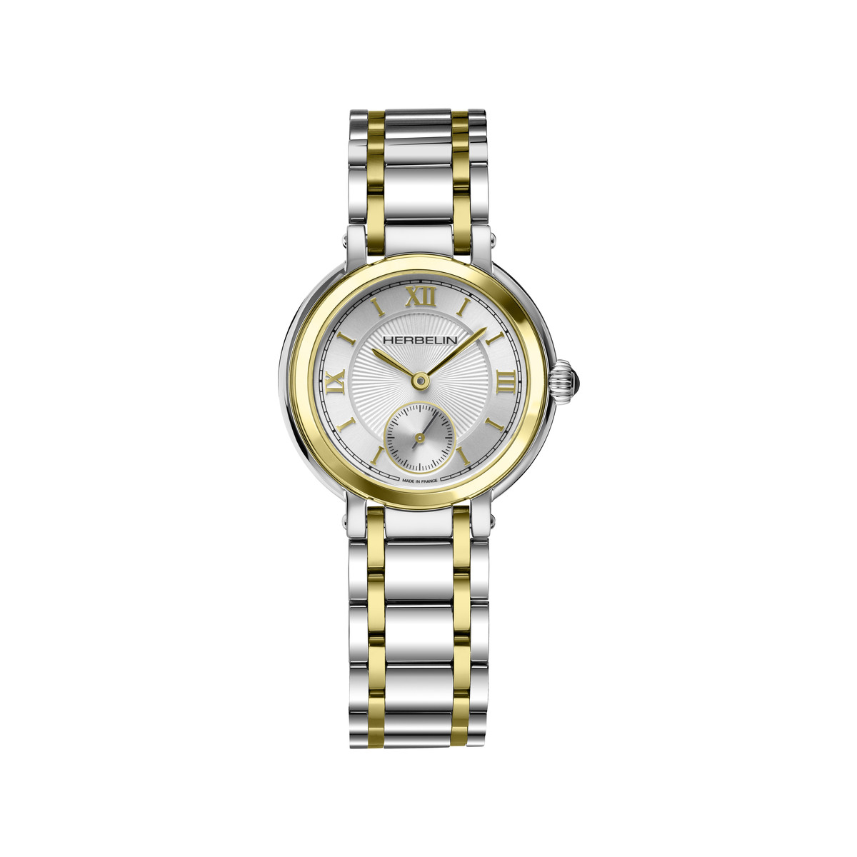 Montre HERBELIN Galet femme bracelet acier bicolore jaune