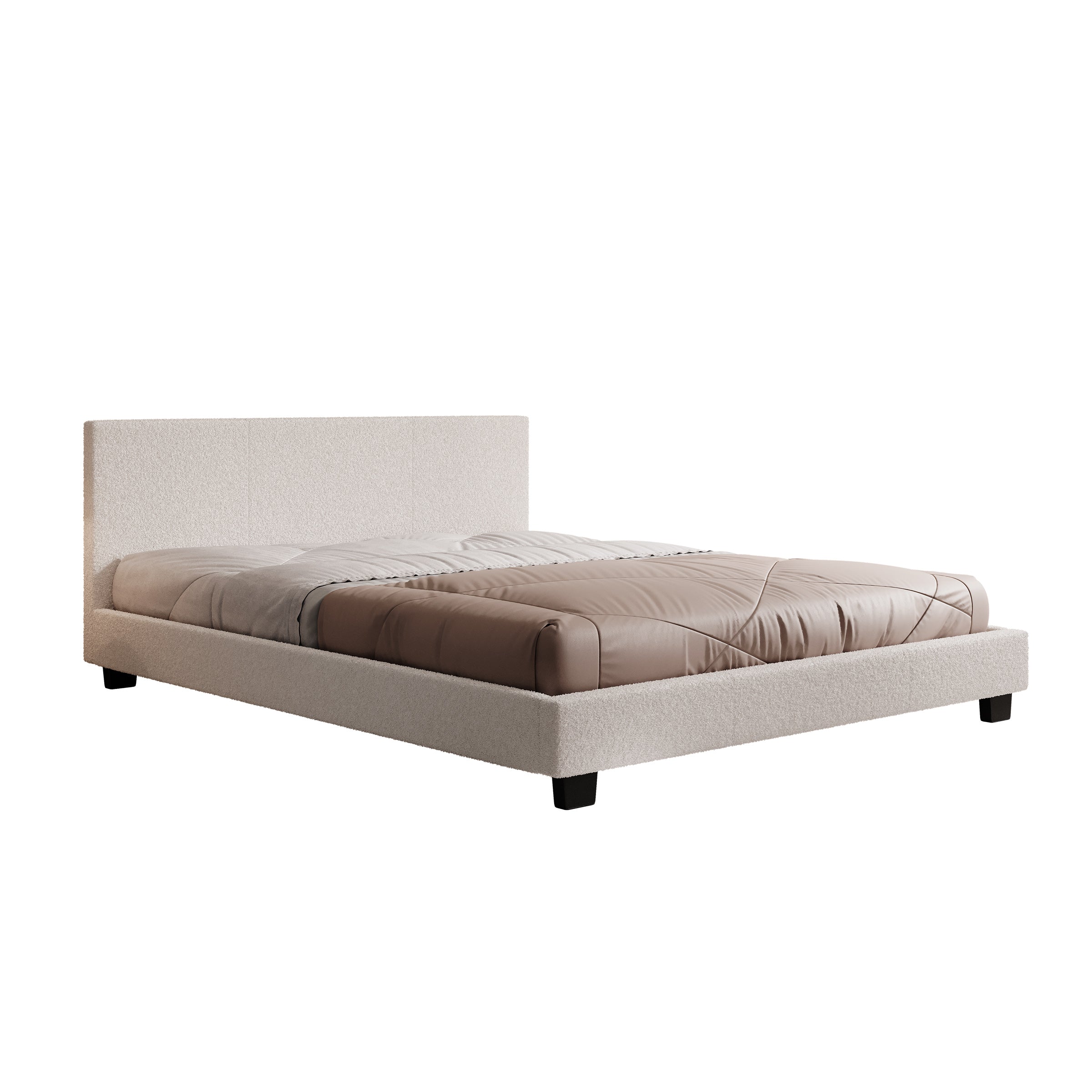 George - Tweepersoonsbed - Teddystof Wit - 180x200x78 cm