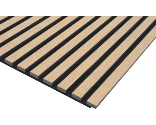 Akoestisch paneel met PES-vilt en MDF-folie afwerking, eiken, 1195 x 572,5 x 19 mm
