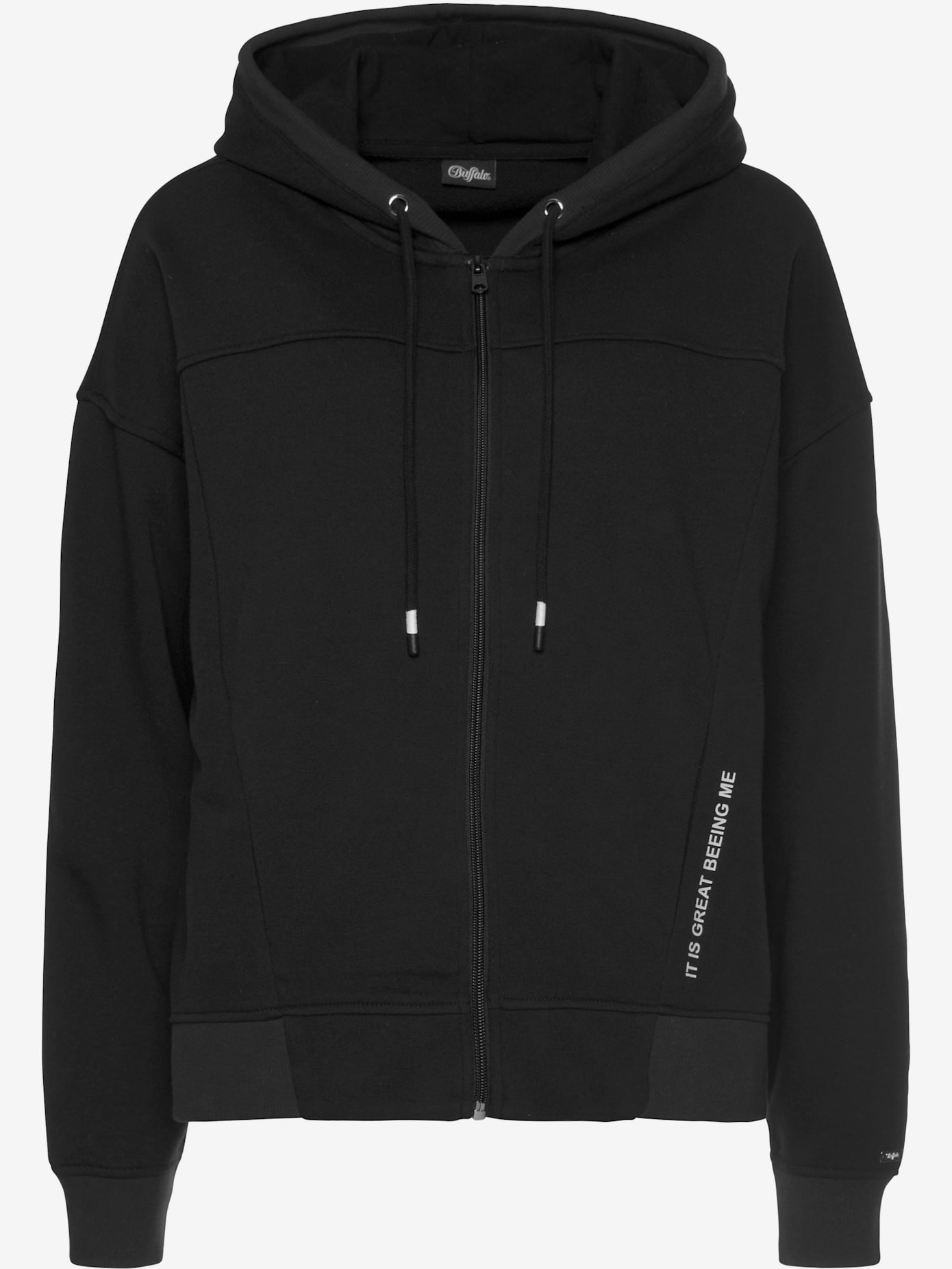 Veste sweat à capuche effet délavé