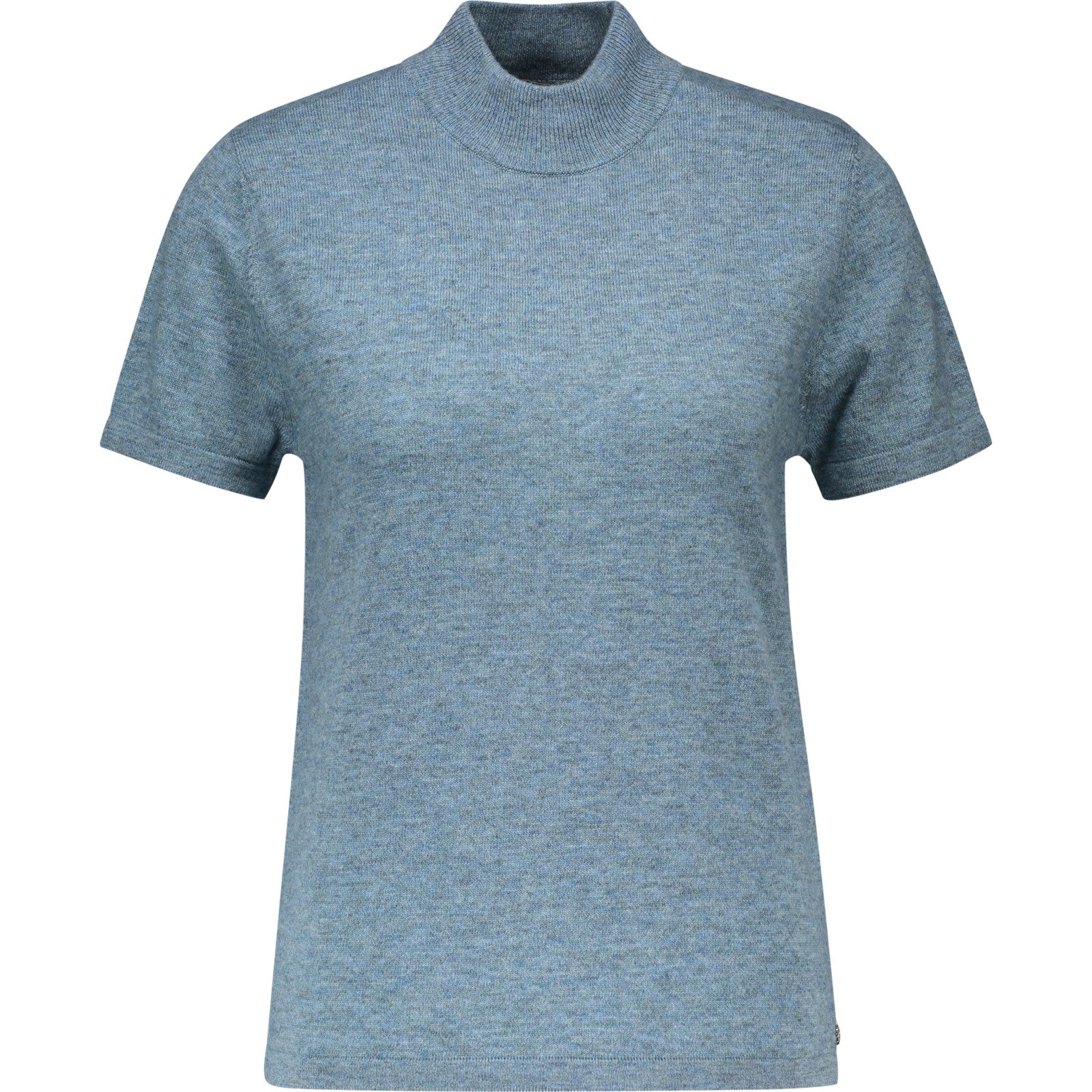 Mexx Damen-T-Shirt Turtle Neck L, mittelblau