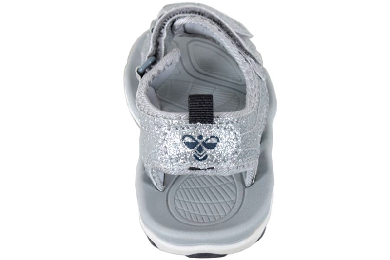 HUMMEL SANDAL GLITTER JR SANDAL I SØLV TEKSTIL