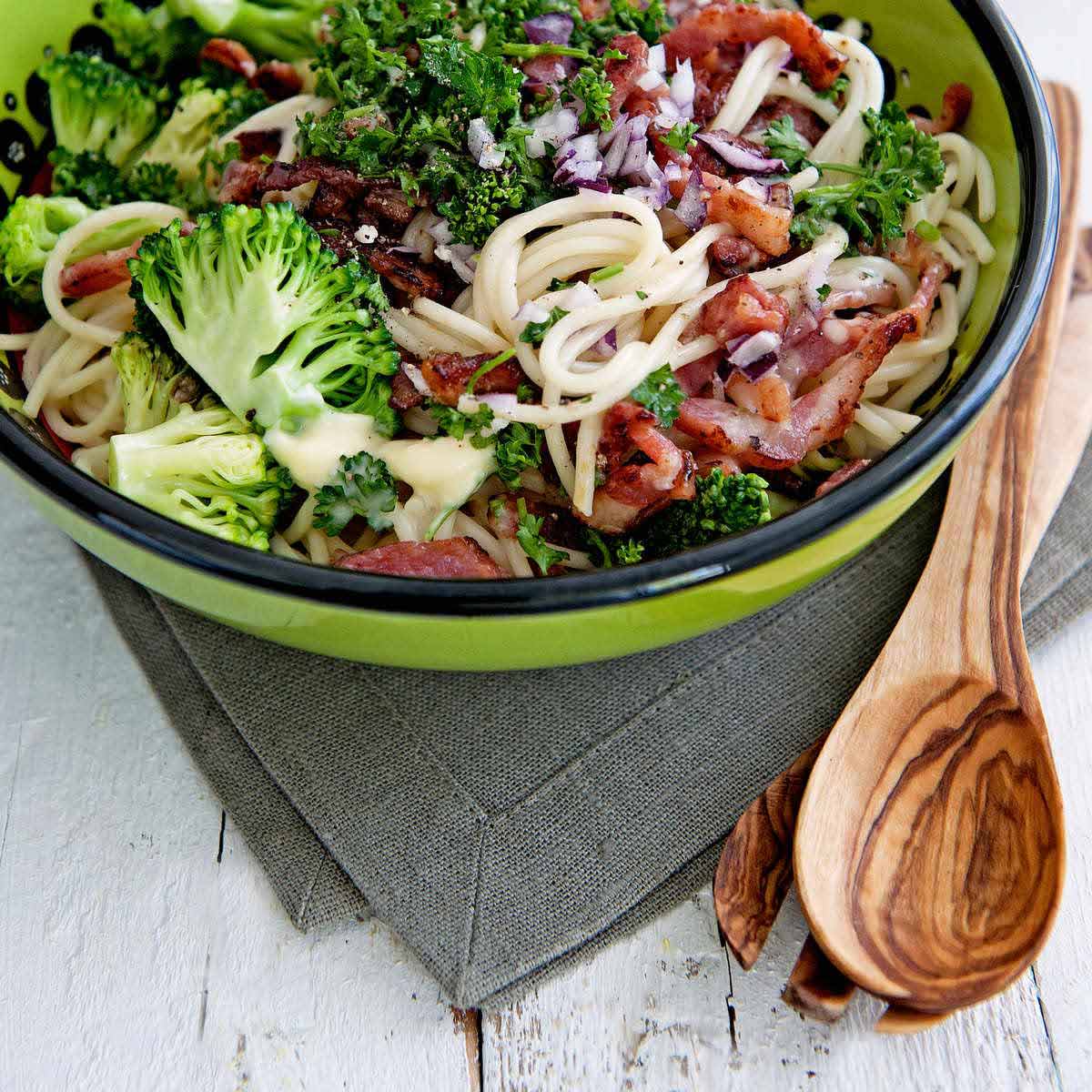 Bowls and Dishes Pure Olive Wood Saladebestek 3-tand 2-delig