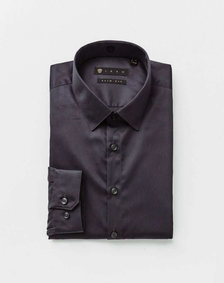 Chemise slim bleu gris