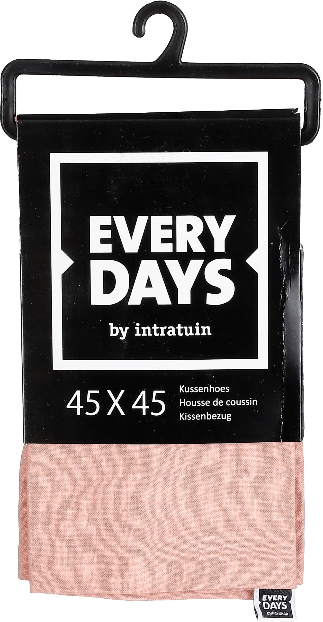 Everydays kussenhoes Katoen licht roze 45 x 45 cm