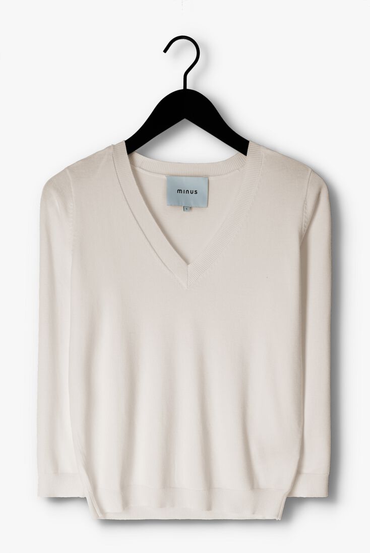 MINUS gebroken wit minus trui milla 3/4 sleeve knit pullover