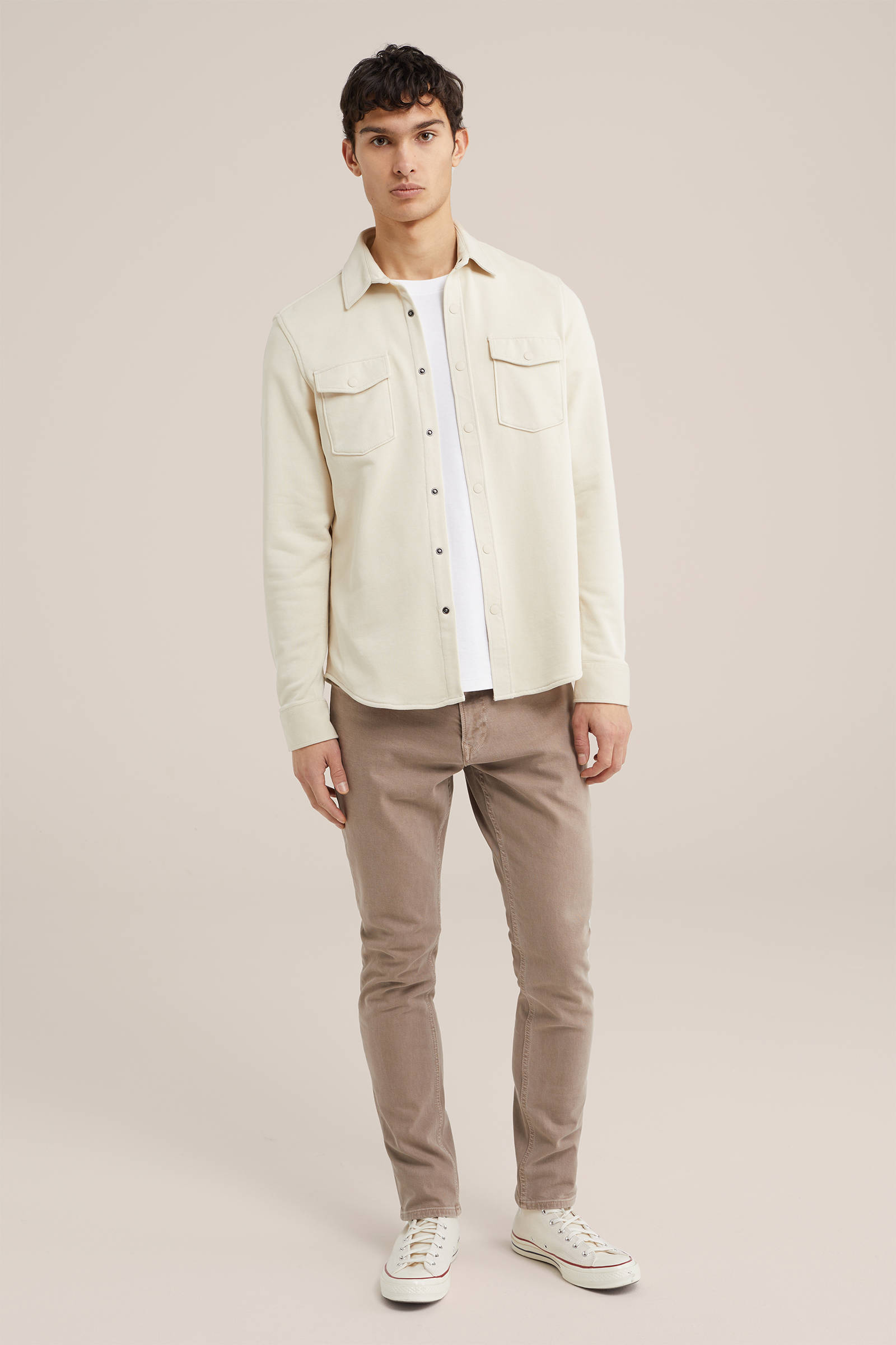 WE Fashion regular fit overshirt moonbeam