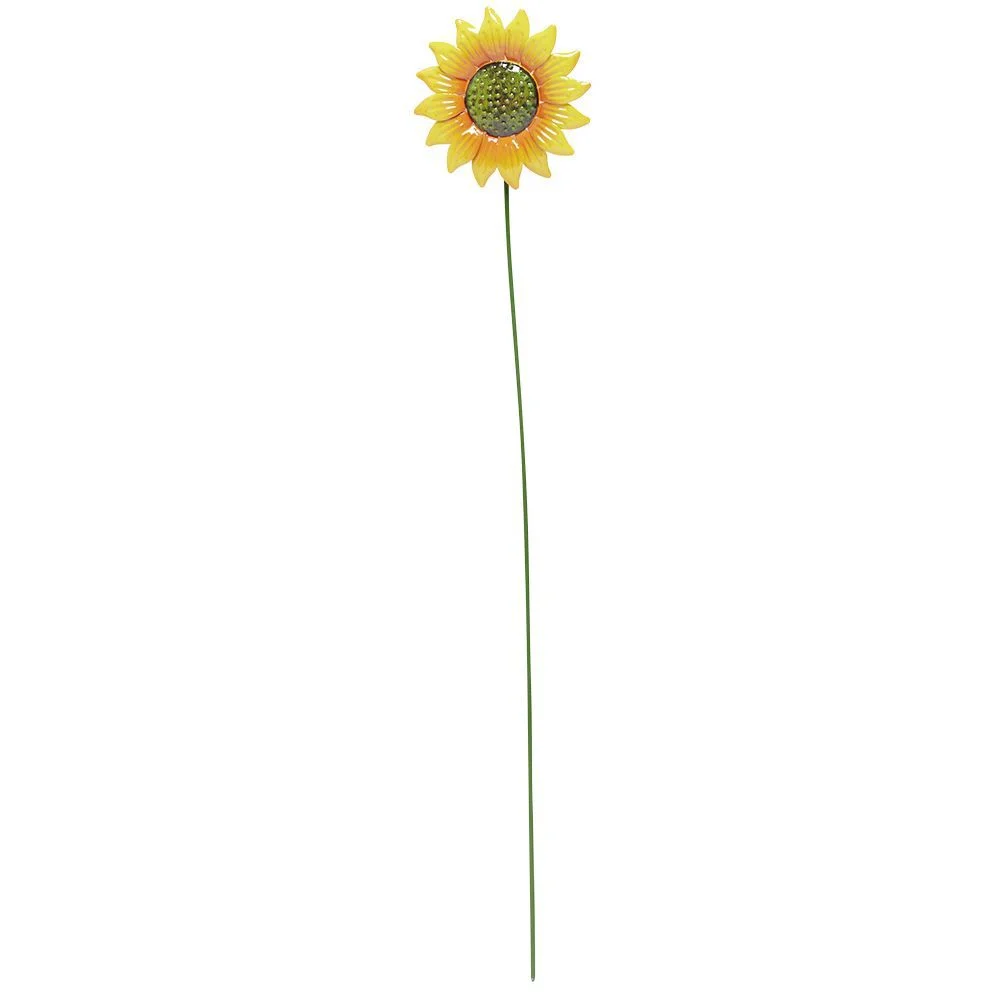 Tournesol métal jaune et vert à planter H70cm