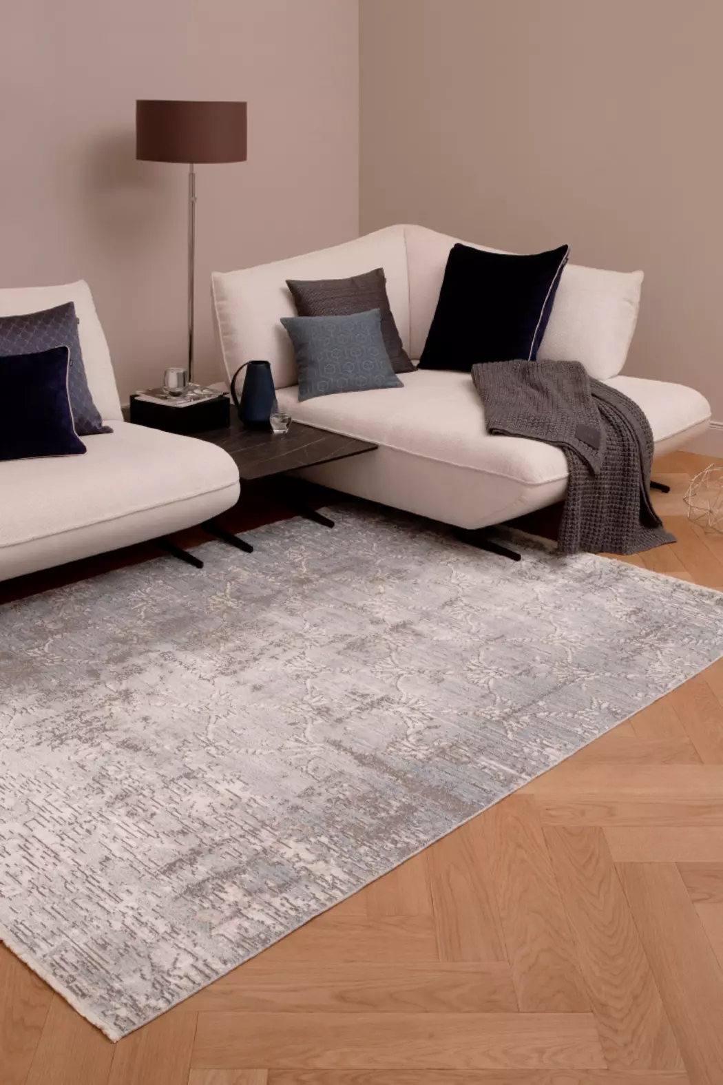 Webteppich Faded Cornflower 140 x 200cm