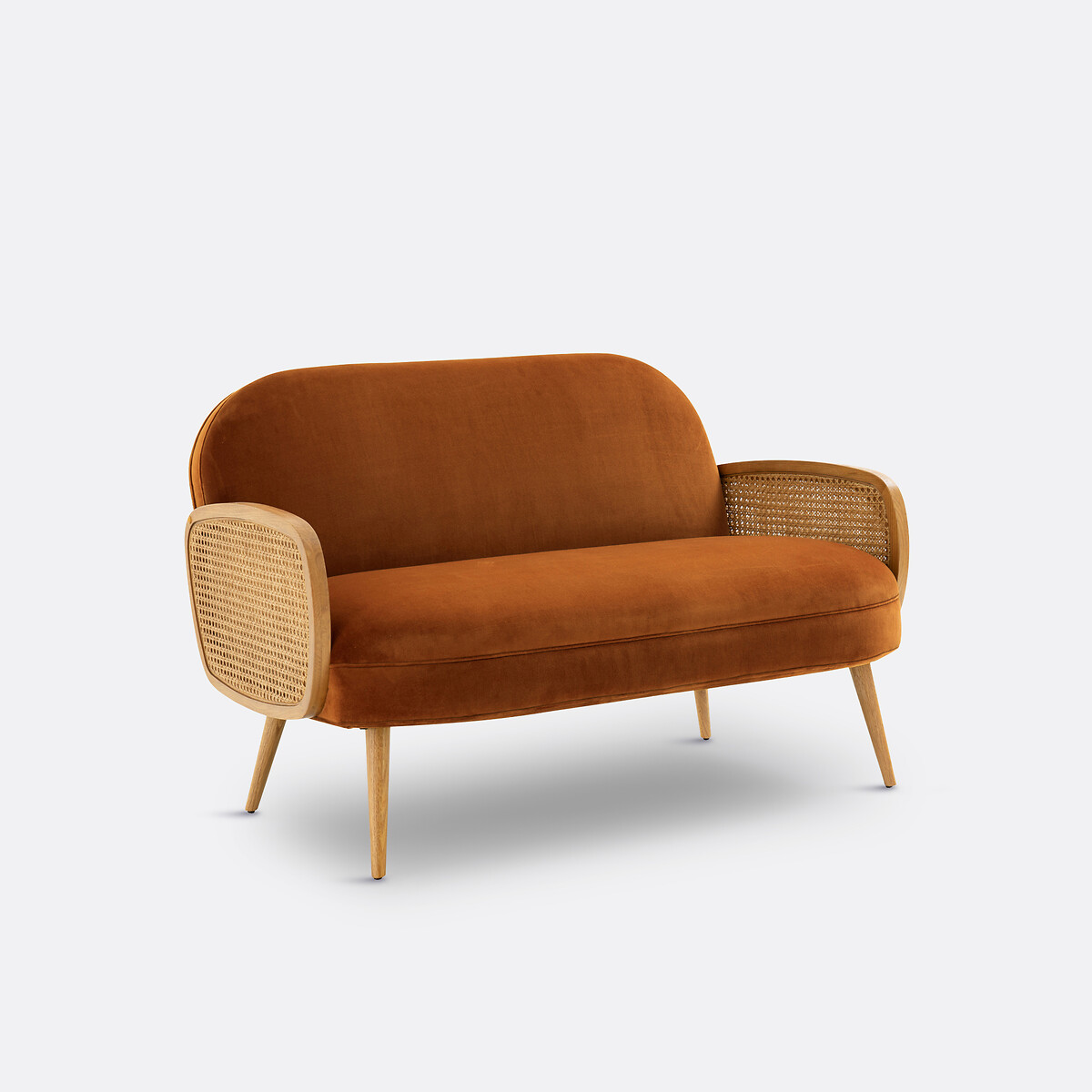 LA REDOUTE INTERIEURS<br>Sofá em veludo e trançado, Buisseau