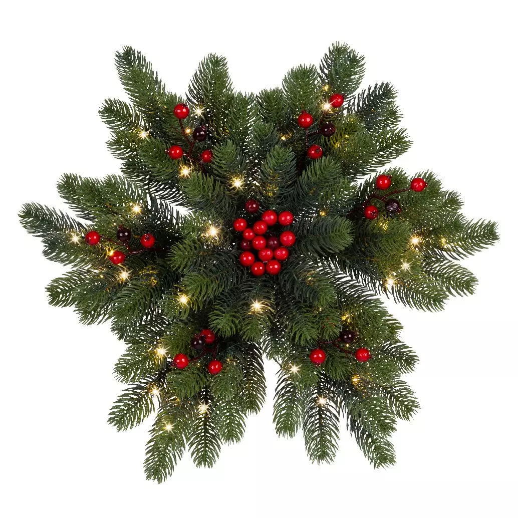 Coeur de sapin lumineux (D50 cm) Zermatt Blanc chaud