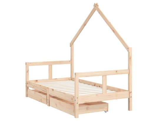 VIDAXL - Lit enfant Cadre de lit pour enfant et tiroirs 80x160cm bois de pin mas...