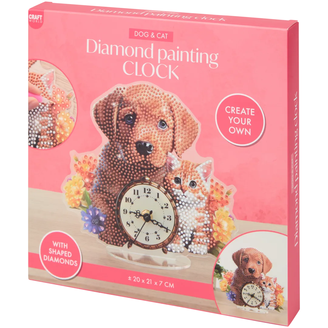 Diamond painting klok 21 cm | diverse varianten