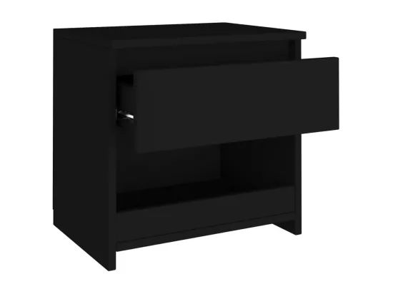 Tables de chevet 2 pièces Noir 40x30x39 cm Aggloméré