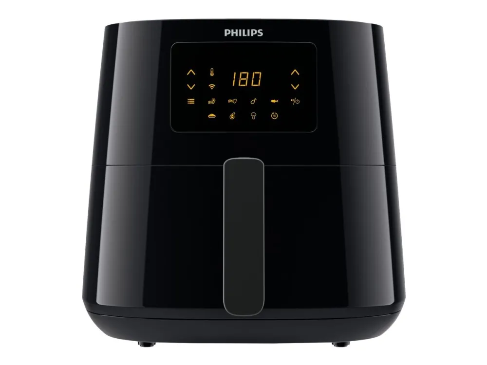 Philips Essential HD9280 Airfryer XL - Varmluftsrister - 6.2 liter - 2000 W - mørk sølv/sort
