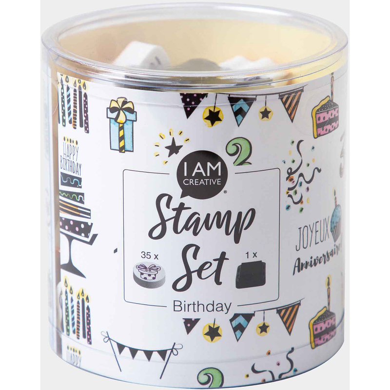 I AM CREATIVE Stempel-Set, Birthday
