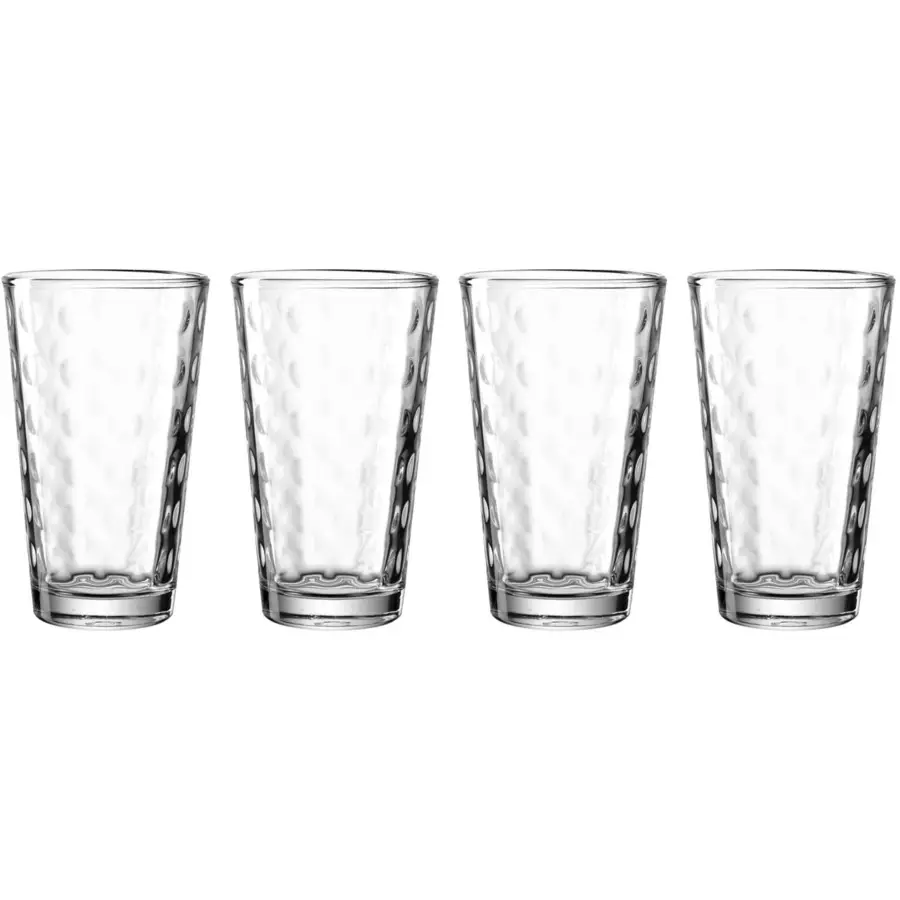 Leonardo Trinkgläser Optic 540 ml 4er Set transparent