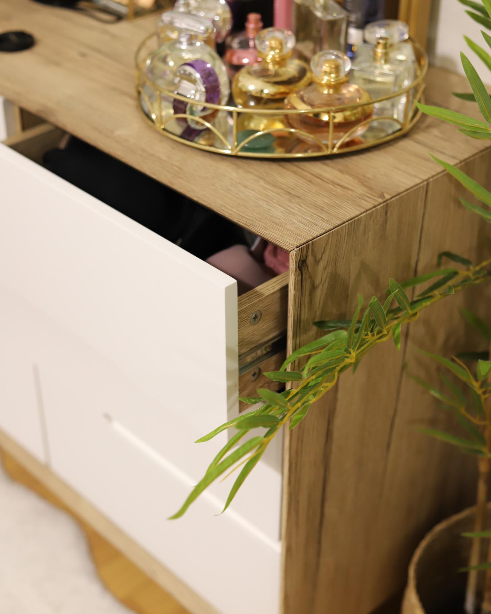 Dressoir met 2 deuren FORESTER Bruin/wit