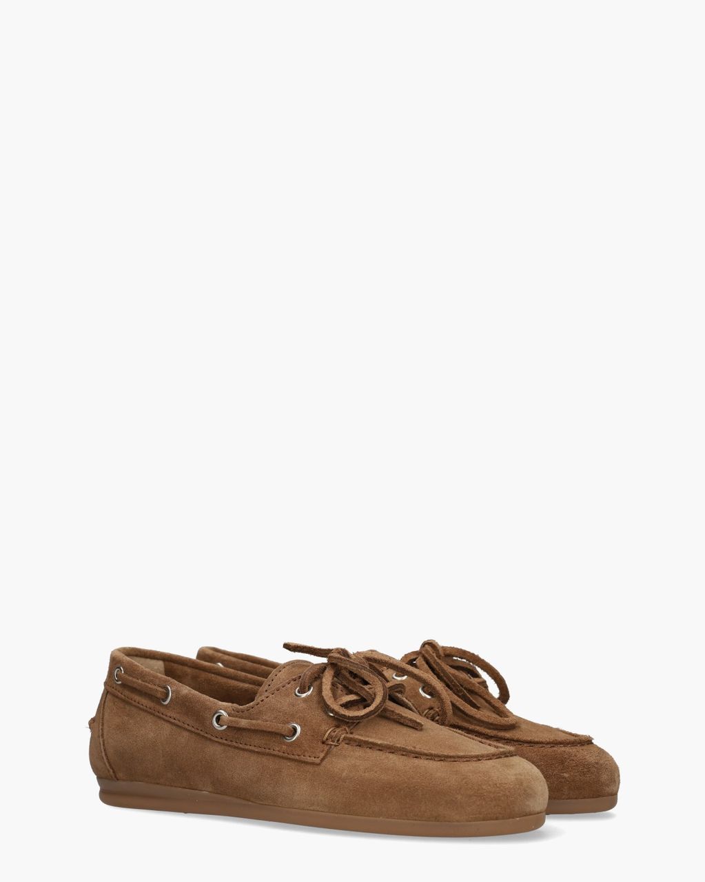 Posa Boat Loafer Brushed Bruin Dames Veterschoenen