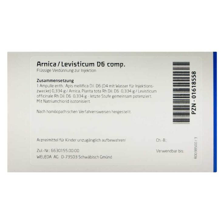 Arnica / Levisticum D 6 comp. Ampullen, 8X1 ml