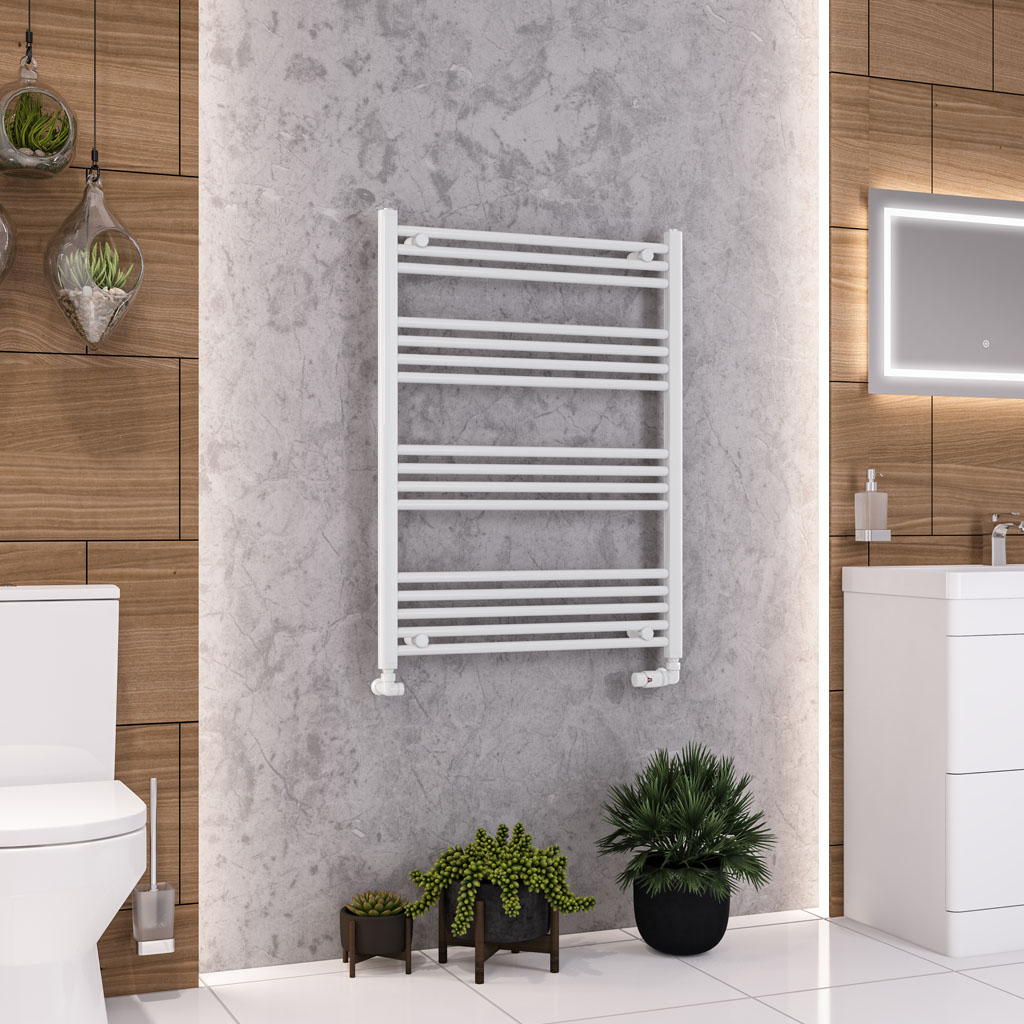 Eastbrook Wendover handdoekradiator 75x100cm 510W wit glans