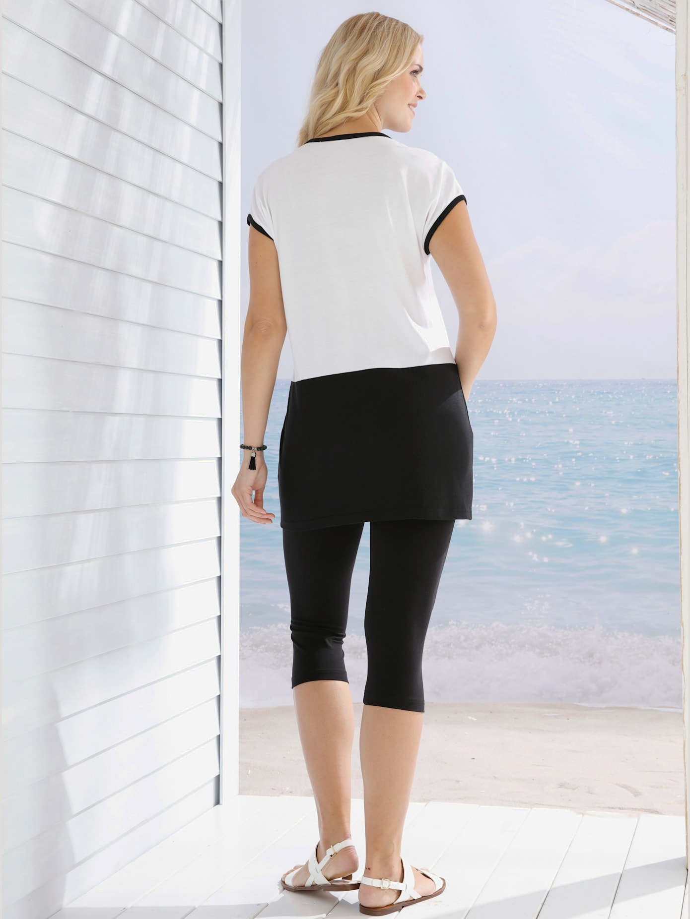 Legging court qualité extensible