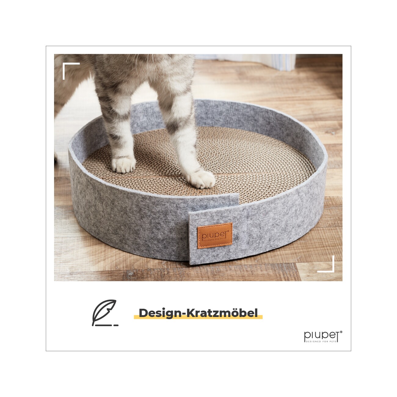 PIUPET Kratzbrett mit Filzumrandung