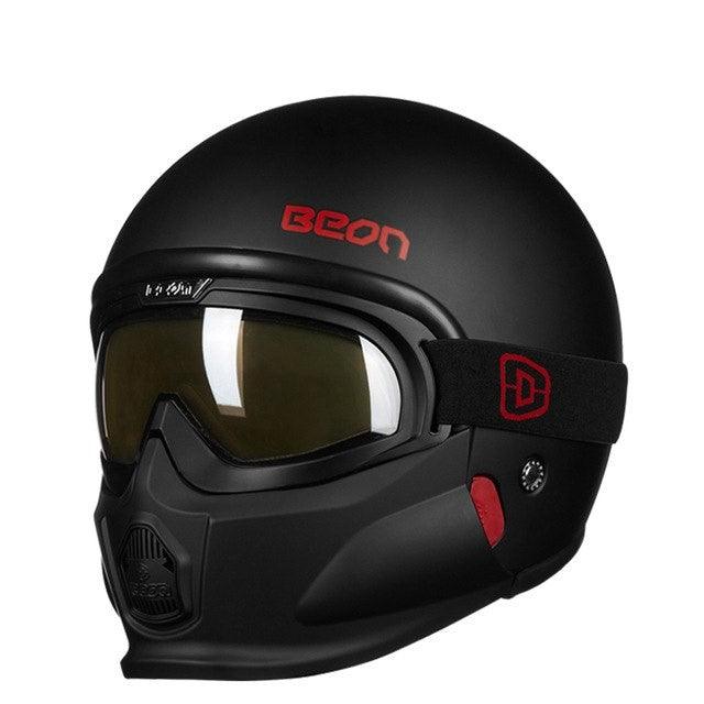 Casque Moto Modulable Intégral avec Lunettes BEON