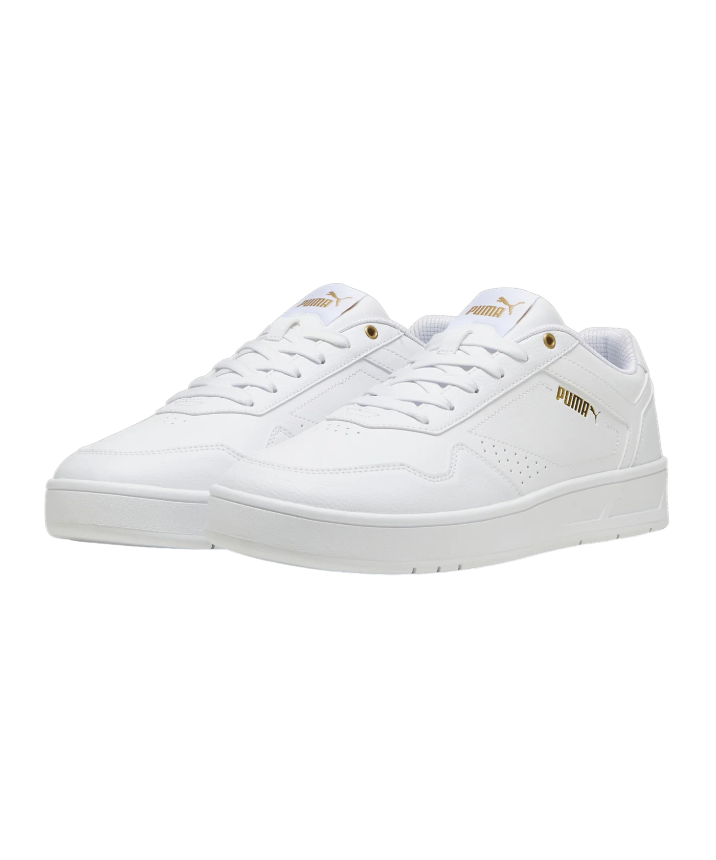 PUMA Court Classic Weiss Gold F01