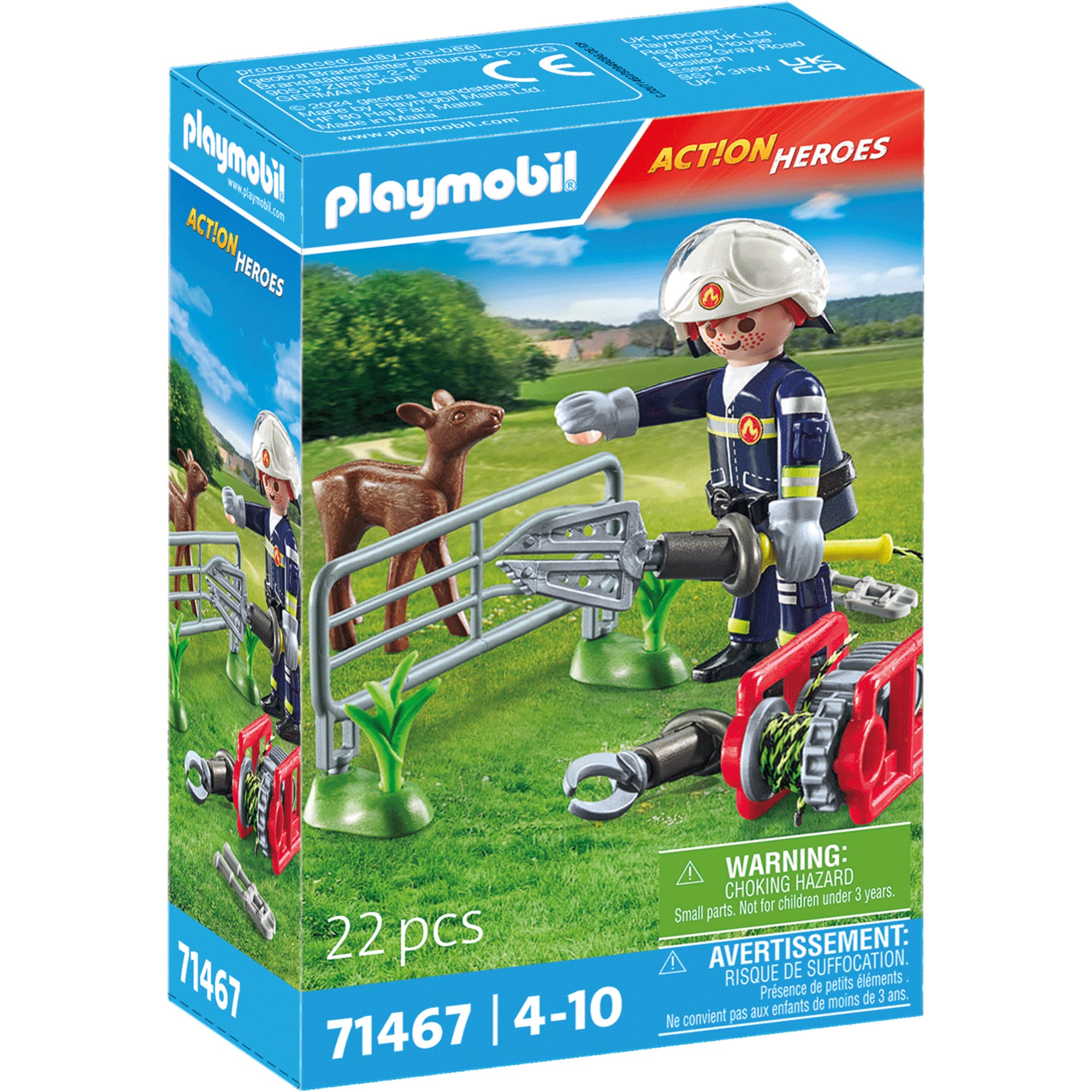 PLAYMOBIL Konstruktionsspielzeug City Action Feuerwehr-Tierrettung