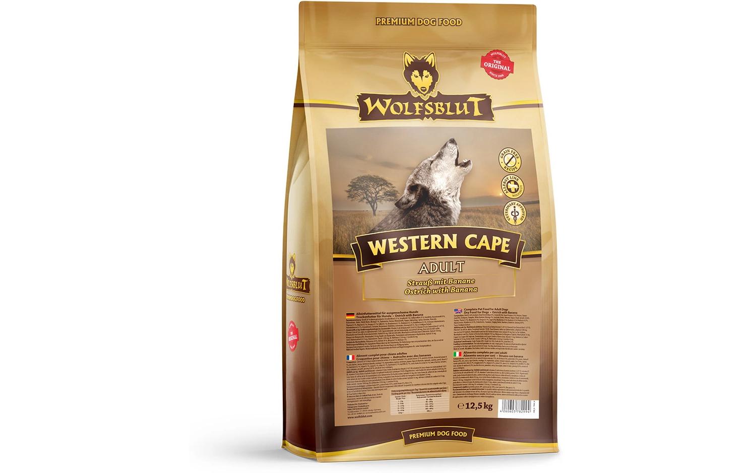 Trockenfutter Dog Western Cape Adult, 12.5 kgAlleinfuttermittel für erwachsene Hunde mittlerer Rasse