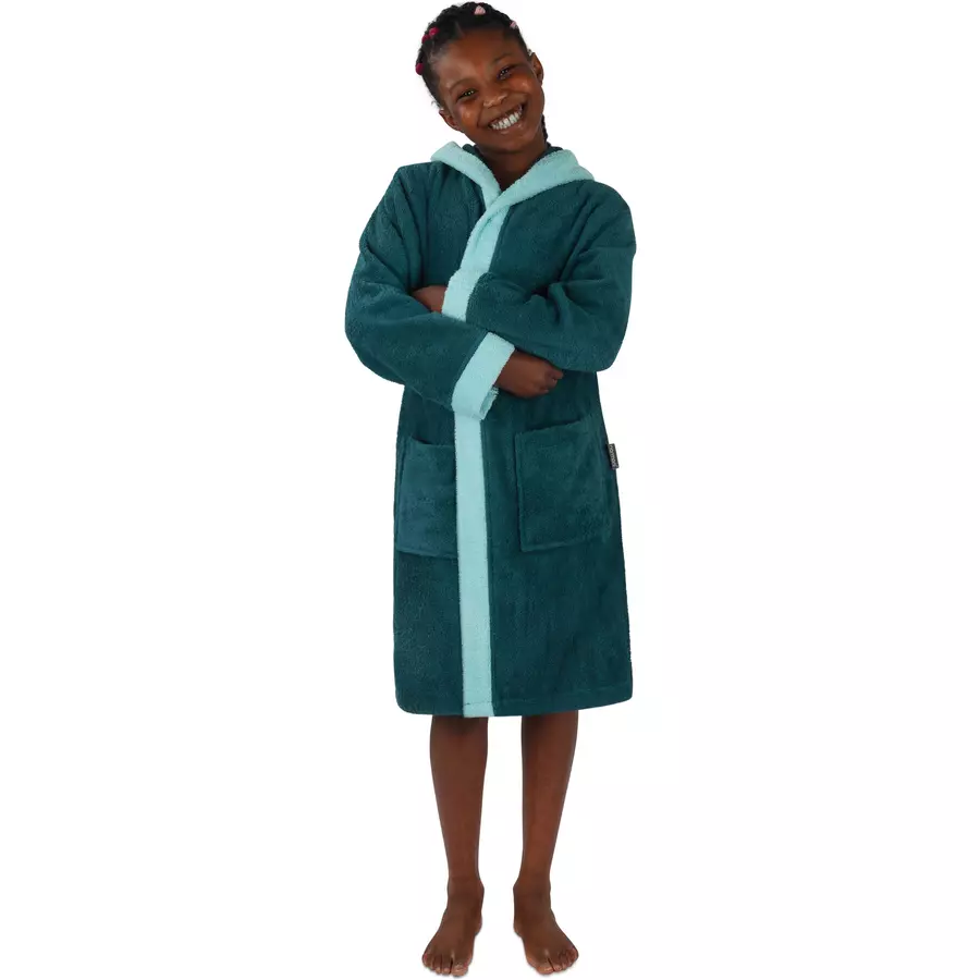 normani Kinder Bademantel aus Bio-Baumwolle Elounda Blau