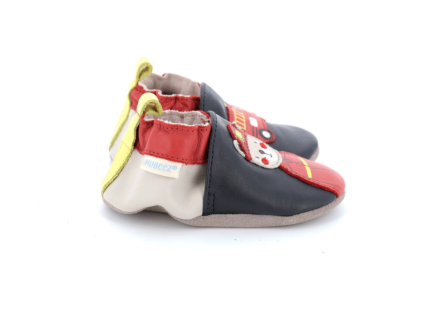 Robeez-FIREMAN Cuir Marine