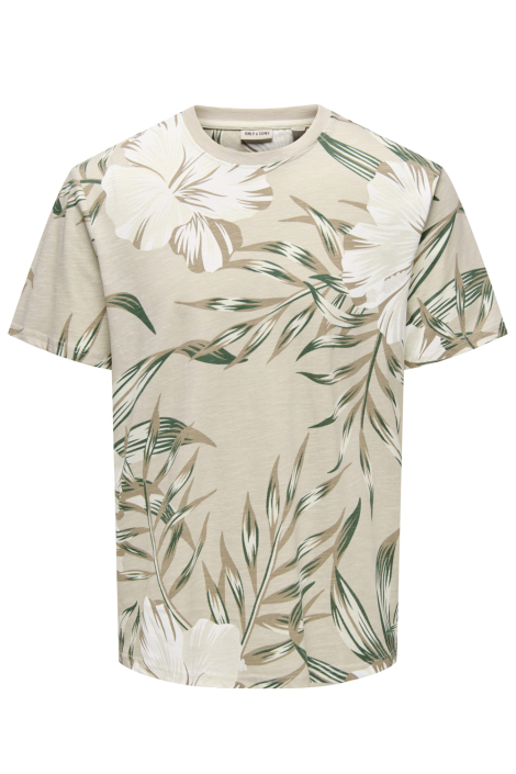 Only & Sons beige heren t-shirt