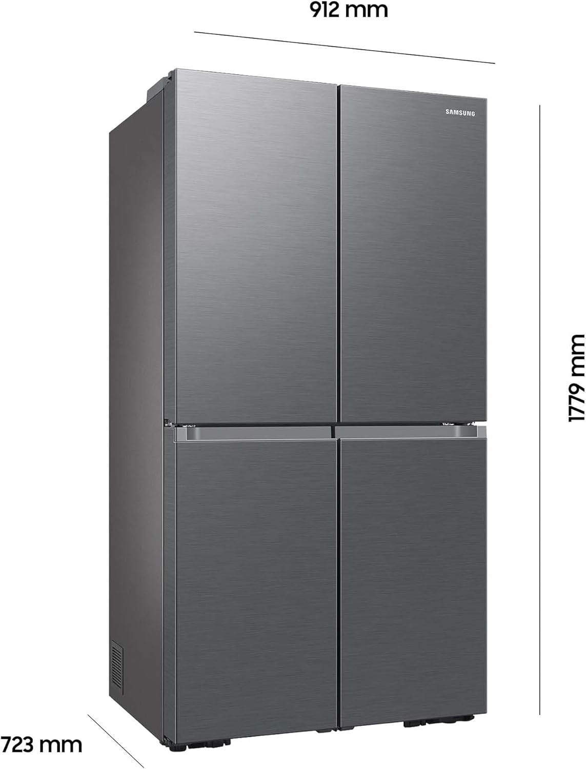 French-Door-Kühlschrank mit Gefrierfach, 178 cm, 649 l, AI Energy Mode (SmartThings), Auto Ice Maker, No Frost+, Edelstahl-Look, RF59C701ES9/EG