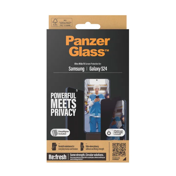 PanzerGlass™ | Privacy Edition - Skærmbeskyttelse - Ultra-Wide Fit | Galaxy S24