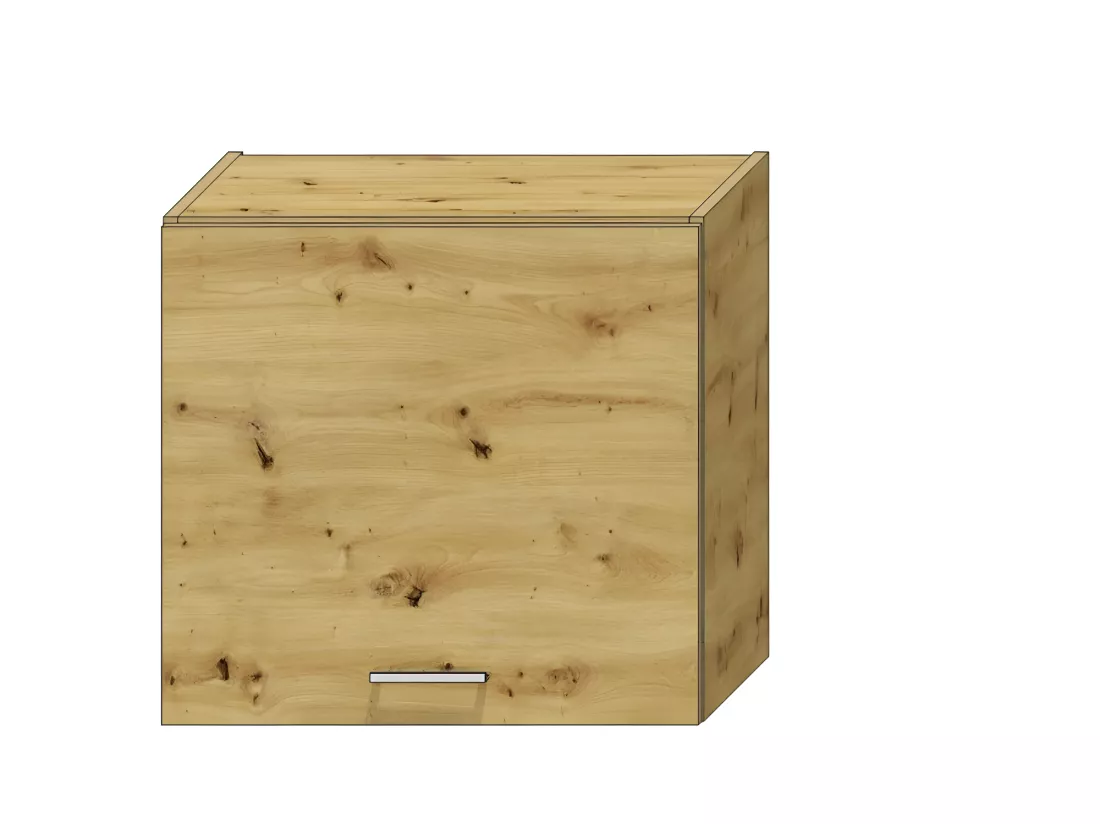 Cuisine complète Mila 7 éléments couleur chêne artisan avec plan de travail inclus - Longueur 180/240 cm
