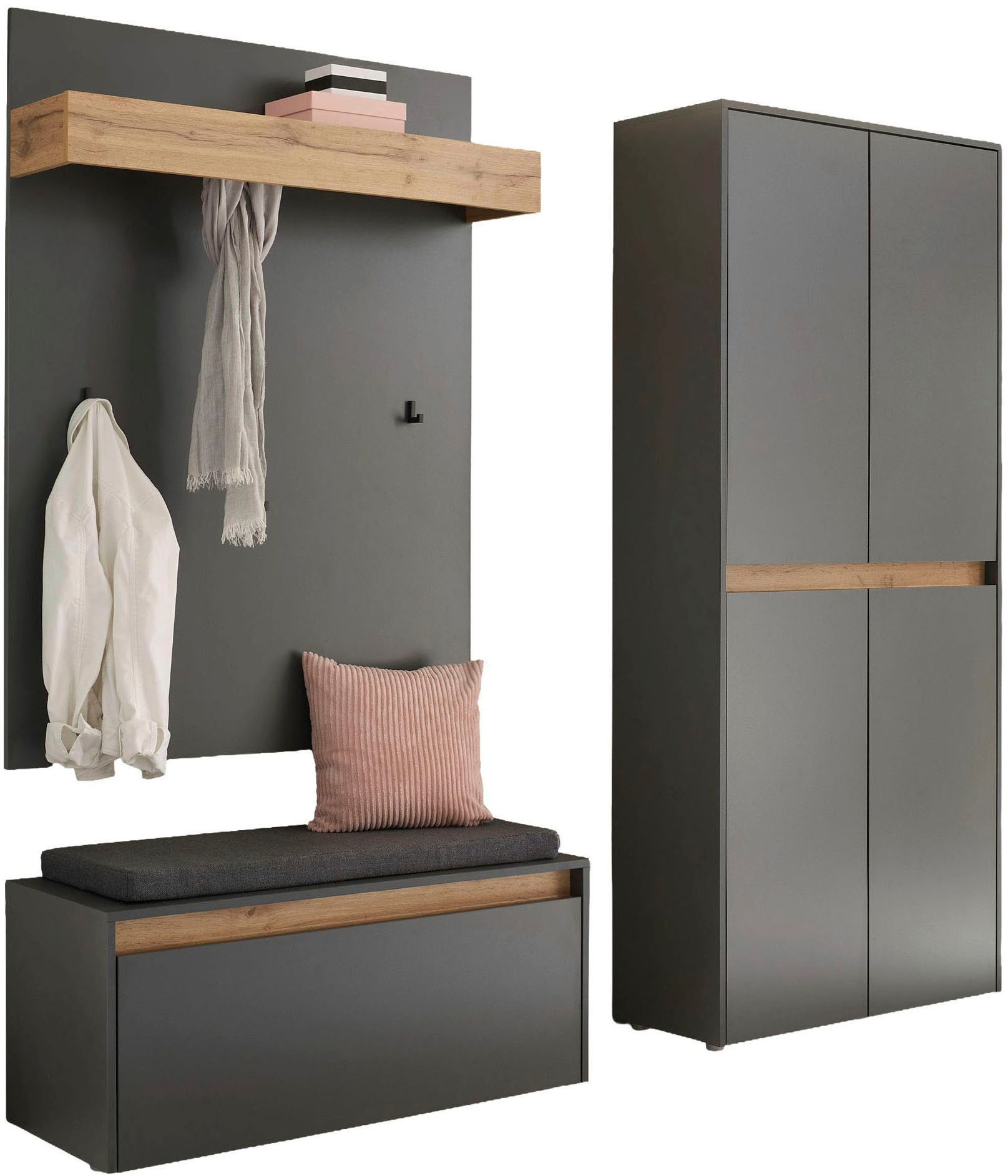INOSIGN Garderoben-Set »City/Giron, moderne Garderobe, viel Stauraum, ca. 40 Schuhe« Set, 3 Stk. tlg.
