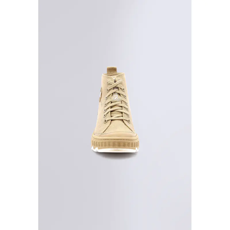 KICK WAY BEIGE CLAIR SNEAKERS HAUTES Textile Femme