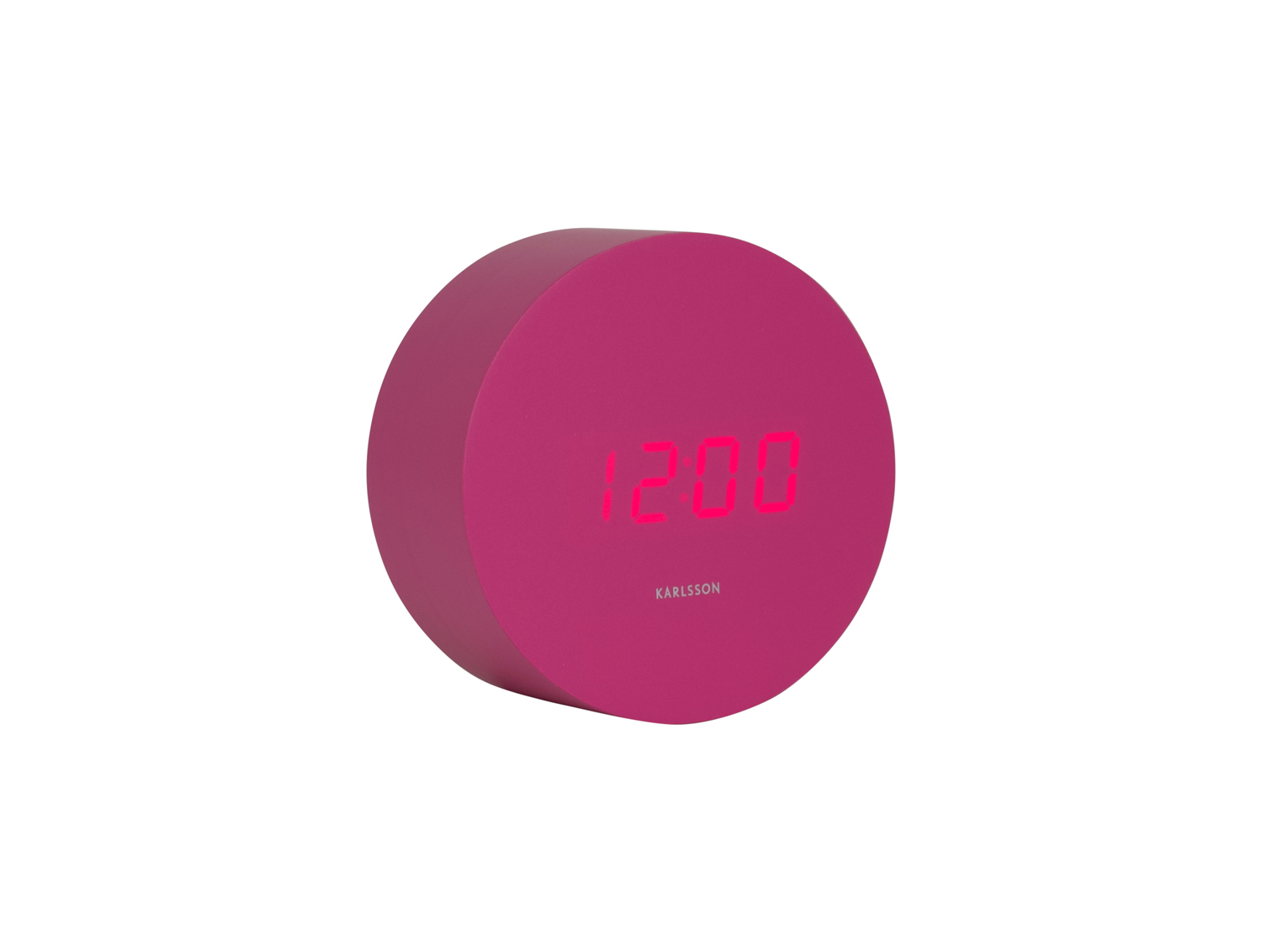 Alarm clock Spry round LED bright pink