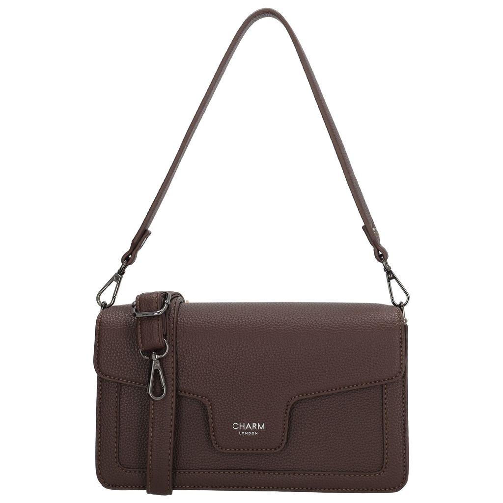 Charm London Monaco Handtas M Overslag Donkerbruin