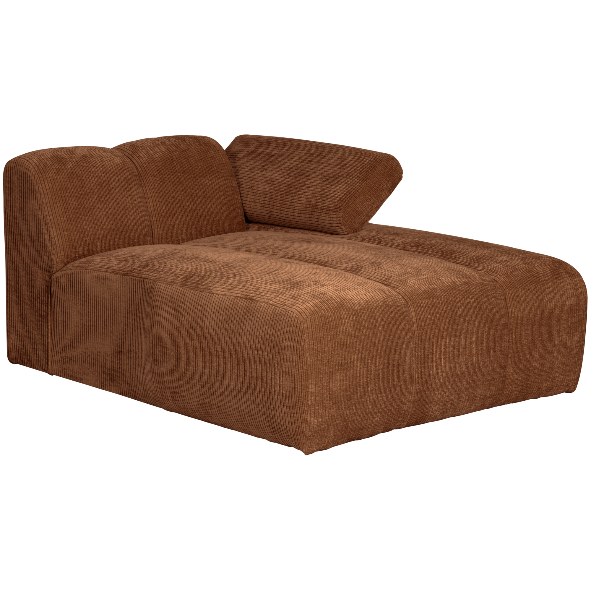 Chaise Longue Mojo Element Mojo Chaise Longue Element Rechts - Geweven Ribstof - Roestbruin