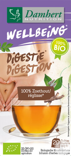 Damhert Tea Time Réglisse Infusion D'Herbes Digestion 20 Sachets