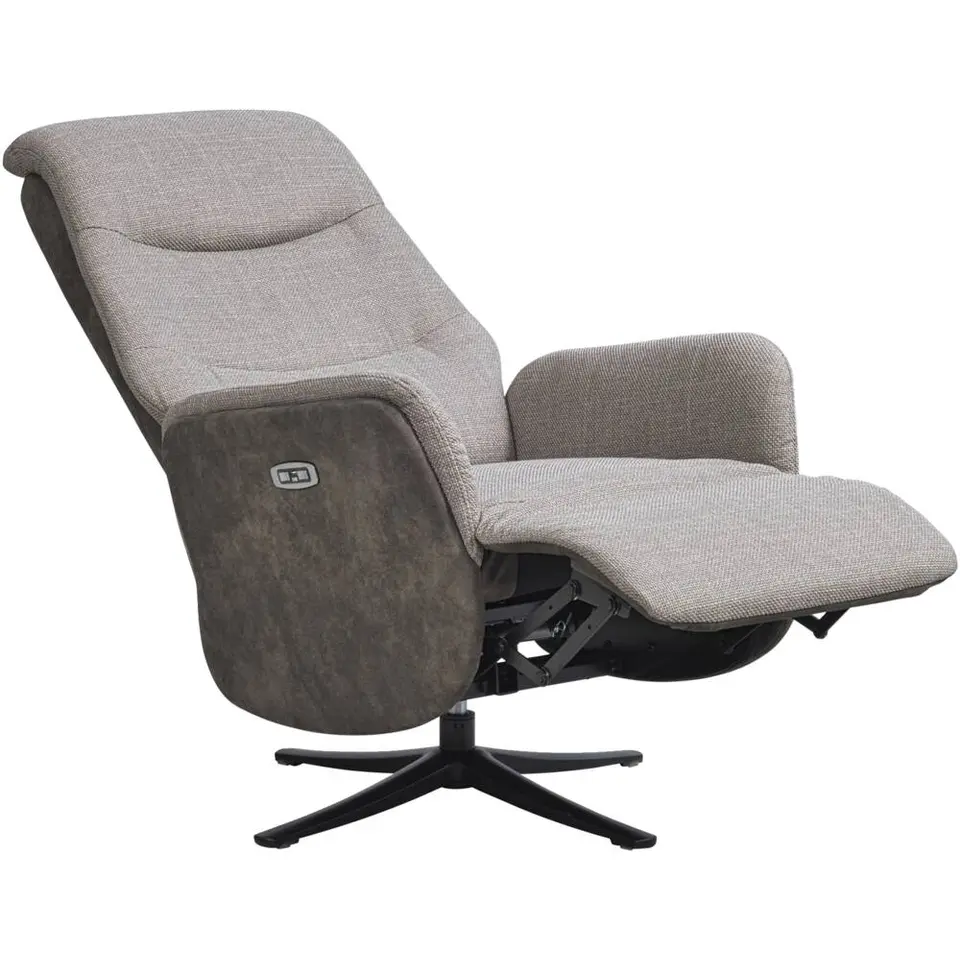 Relaxfauteuil Herman - elektrisch verstelbaar - duo-stof grijs