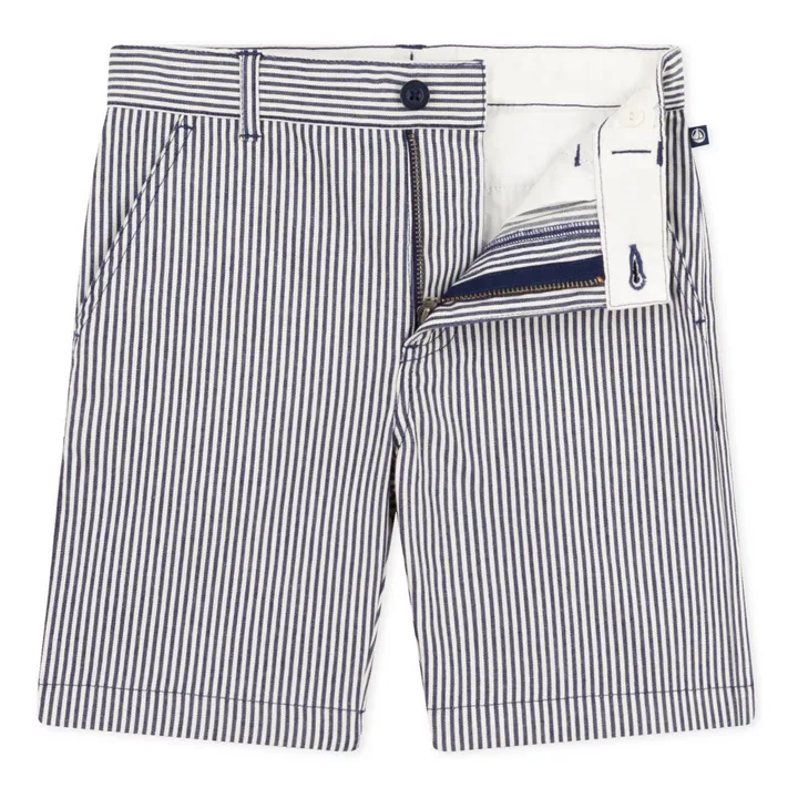 Petit Bateau Bermuda Muce Rayé | Bleu marine