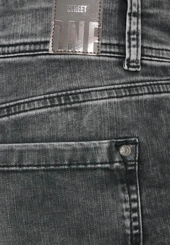 Graue Slim Fit Jeans - authentic dark grey wash