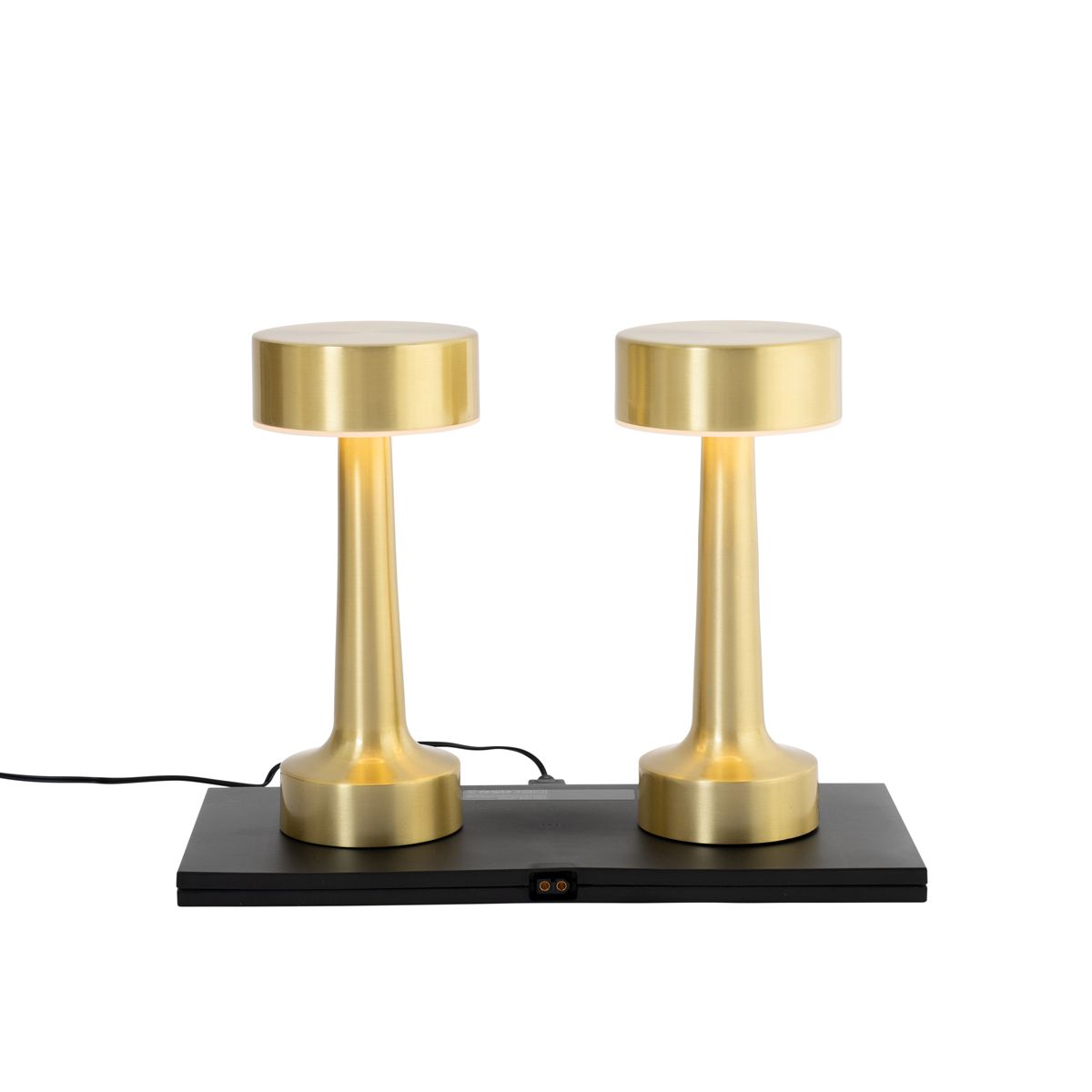 Set van 2 tafellampen goud RGBW oplaadbaar - Isobel