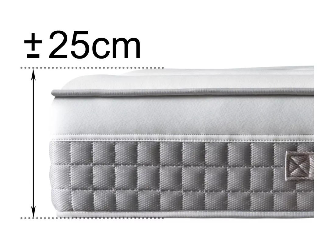 Matelas Mousse 180x200 Berlin - Ferme - Réversible - Côté Été/hiver - H25 Cm